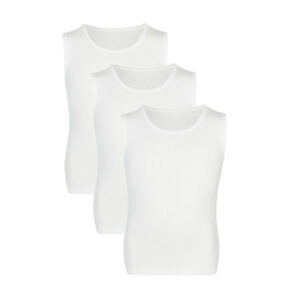 Boys Cotton Interlock Vest in white colour