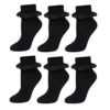 GIRLS FRILLY LACE ANKLE SOCKS black