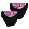 LADIES COTTON BIKINI BRIEFS, KNICKERS UNDERWEAR black