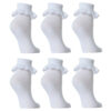 GIRLS FRILLY LACE ANKLE SOCKS white