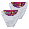 LADIES COTTON BIKINI BRIEFS, KNICKERS Underwear white