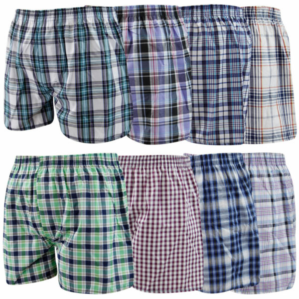 Men’s Assorted Colors Executive Cotton Woven Boxer Shorts