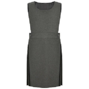 BIB PINAFORE SCHOOL UNIFORM DRESS,Grey
