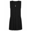 BOX PLEAT ZIP FRONT PINAFORE SCHOOL,Black