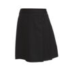 Girls Kids Three Side Pleat Half Elasticated Waist School Uniform Skirt in black