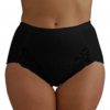 Women / Ladies Light Control Support Briefs Knickers with Lace Detail in black