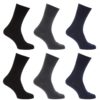 Men’s Diabetic Socks, Non Elasticated Soft Top Cotton Socks dark assorted