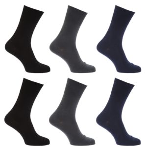 Men’s Diabetic Socks, Non Elasticated Soft Top Cotton Socks, Fit to UK Size 6-11