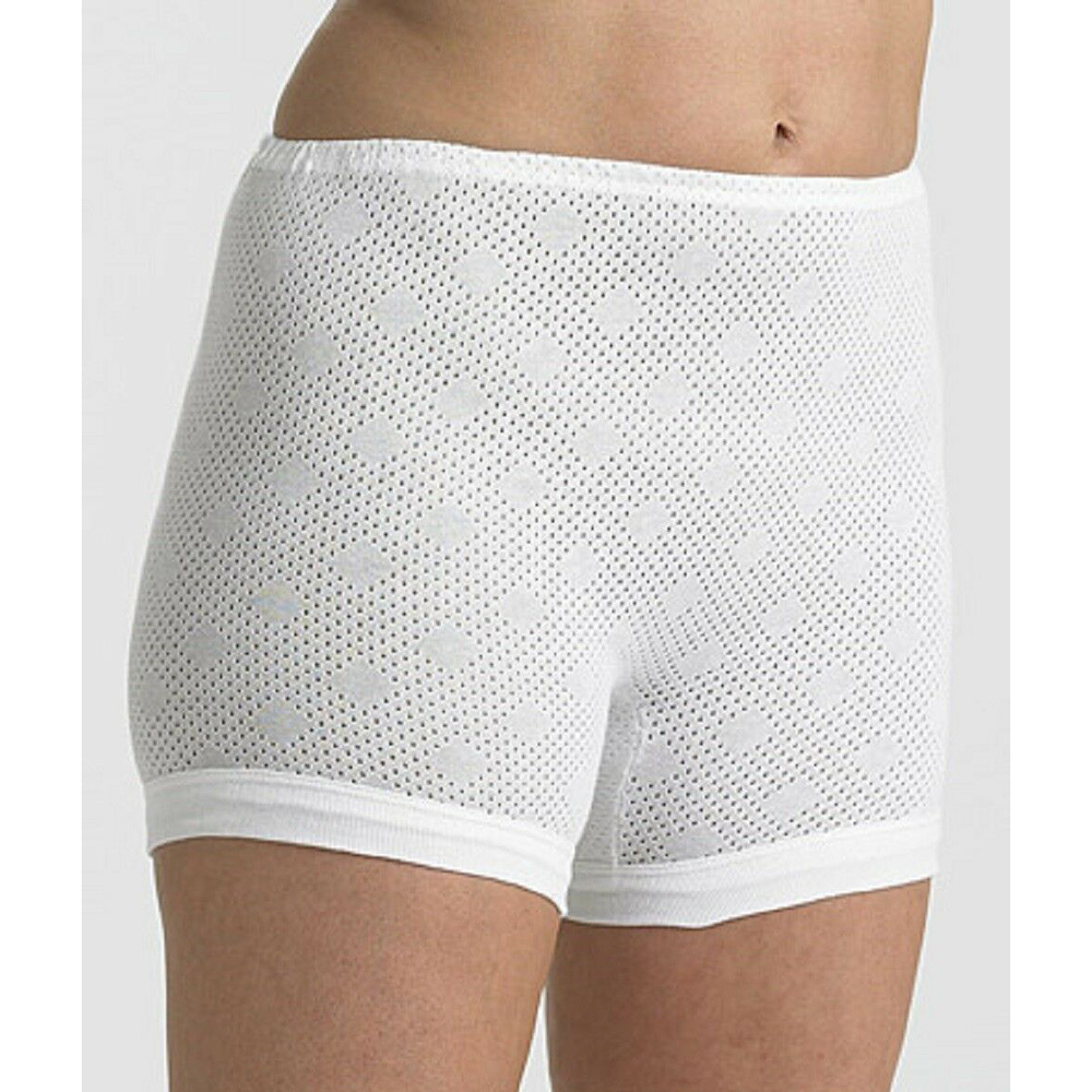 3 Pairs White 100% Cotton Interlock Cuff Leg Briefs