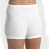 Ladies / Women 100% Cotton Interlock Cuff Leg Panties in plain White