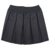 irls Premium Quality Box Pleat Elasticated Waist School Uniform Skirt in black