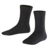 Girls & Boys Unisex Plain Cotton Mix School Ankle Socks in Black
