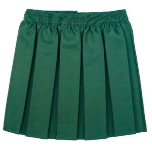 Girls Box Pleat Elasticated Waist School Uniform Skirt UK Made