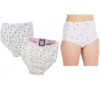 Ladies Brand Cotton Tunnel Elastic Floral Print Full Briefs