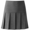 Girls Quality All Round Half Drop Pleat School Uniform Skirt In Grey