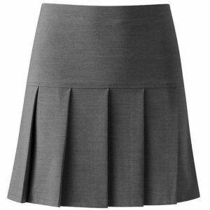 Girls All Round Half Drop Pleat School Uniform Skirt (UK Made)