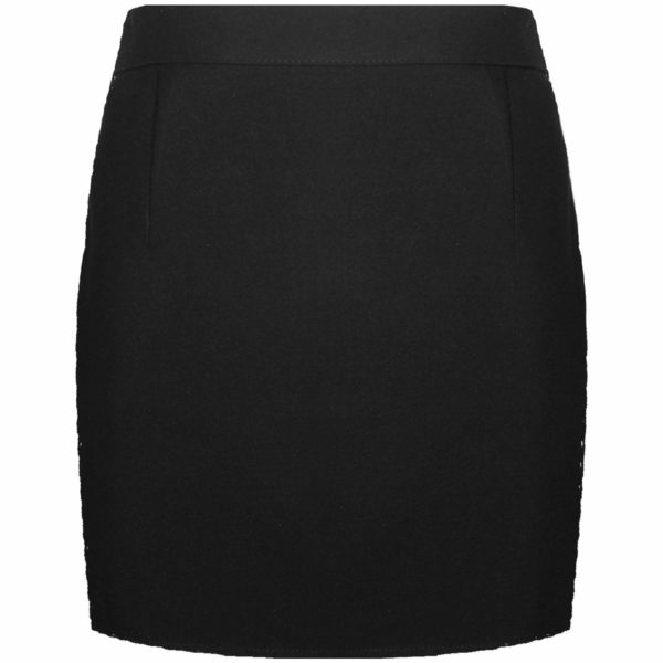 Girls Kids Back Zip Fastening Pencil Skirt in Black