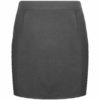 Girls Kids Back Zip Fastening Pencil Skirt in Grey