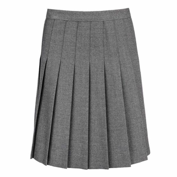 Girls All Round Knife Pleat School Uniform Skirt Grey