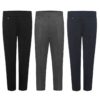 Boys Back Half Elastic Pull-Up School Uniform Trouser Teflon Coated