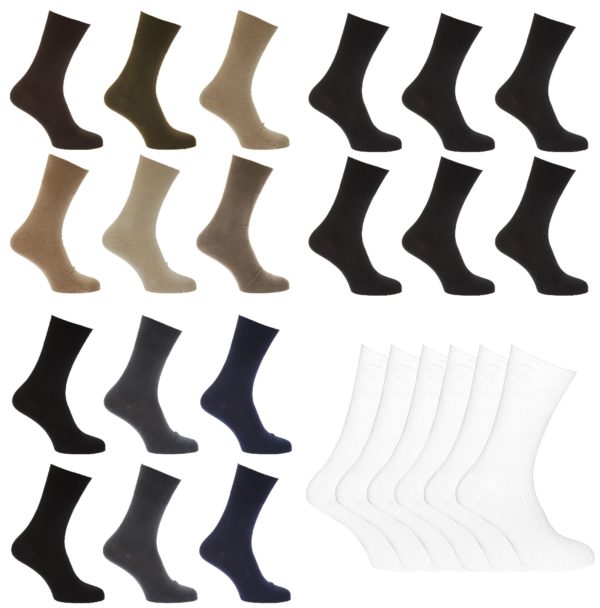 Men’s Diabetic Socks, Non Elasticated Soft Top Cotton Socks