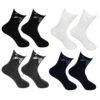 Girls Plain Cotton School Ankle Socks With Matching Bow in Black White Navy Grey