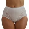Women / Ladies Light Control Support Briefs Knickers with Lace Detail in white