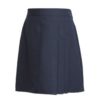 Girls Kids Three Side Pleat Half Elasticated Waist School Uniform Skirt in navy