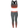 Ladies/Girls Vest & Legging Gym Wear Set Fitness Wear in orange