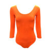 irls Kids Long Sleeve Sports Dance Ballet Gymnastics Bodysuit Leotard in orange