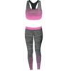 Ladies/Girls Vest & Legging Gym Wear Set Fitness Wear in pink