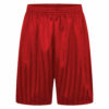 Boys/Girls/Adult Unisex Shadow Strip School PE Short With Drawstring in red