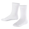 Girls & Boys Unisex Plain Cotton Mix School Ankle Socks in White