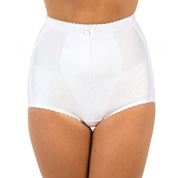 Ladies / Women Tummy Tuck Bum Lift Medium Control Body Shape Briefs in white