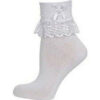 Pairs Girls Frilly Lace Ankle Socks in White