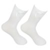 Girls Plain Cotton School Ankle Socks With Matching Bow in White