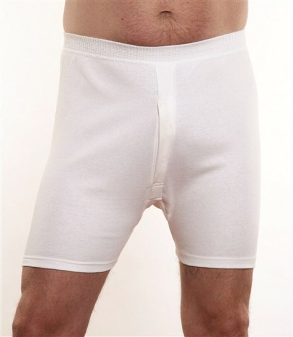 Men White Interlock 100% Cotton Trunks Shorts Underwear