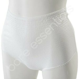 3/6/12 X Ladies Angel Touch Crinkle Lace Top Briefs Pants in White (Made in UK)