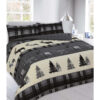 Luxury thermal flannelette Stag duvet set grey