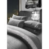 diamante teddy duvet set silver