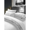 diamante teddy duvet set white