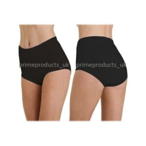 3 x Ladies Women 100% Cotton Full Size Briefs