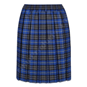 Girls Tartan Box Pleated School Uniform Skirt