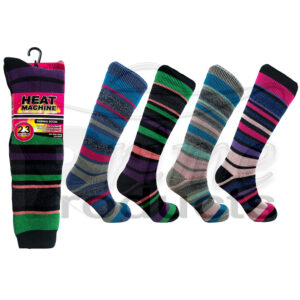 Women’s Heat Machine 2.3 Tog Thermal Long Stripe Socks