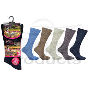 Women’s Eazy Grip Wool Blend Non-Elastic Diabetics Mountain Socks