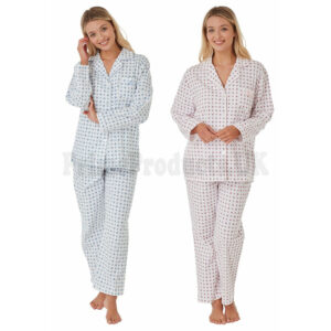 Women’s Katya 100% Brushed Cotton Marlon Wincyette Pyjamas