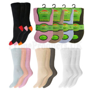 Ladies Extra Wide Diabetic Gentle Grip Socks