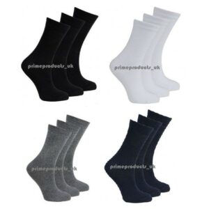 Unisex Plain Cotton School Ankle Socks