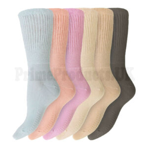 Ladies Extra Wide Diabetic Gentle Grip Socks