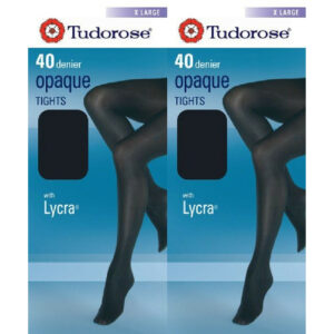 Ladies 40 Denier Opaques Tights In Black